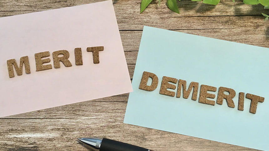 MERITとDEMERITのメモ用紙